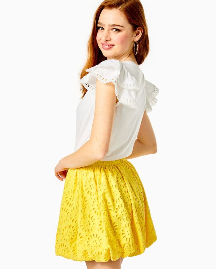 Leah Eyelet Skirt