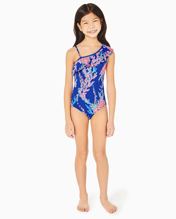 Girls Zita Printed Swimsuit